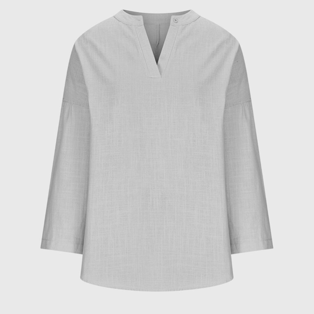 Lenara Flowy Elegant Long Sleeve Beach Shirt