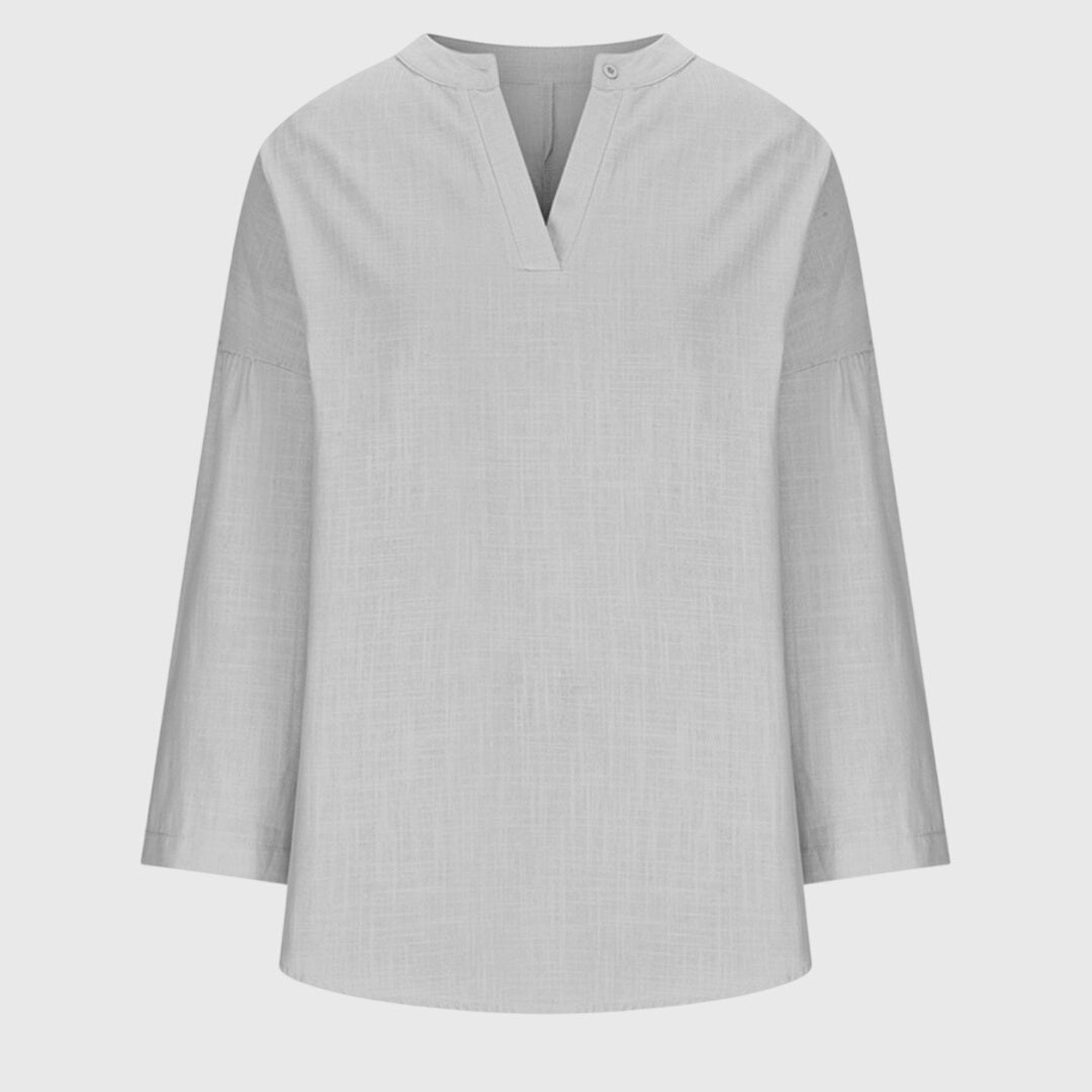 Lenara Flowy Elegant Long Sleeve Beach Shirt