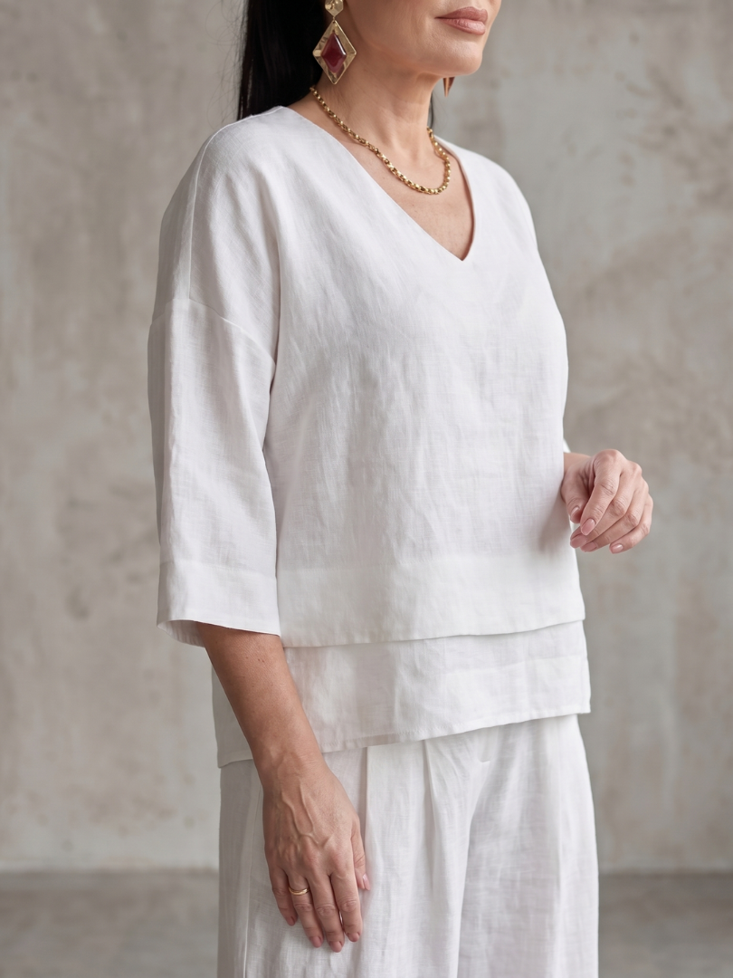 River Gelaagde Top en Wide Leg Broek Set
