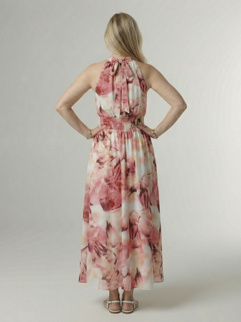 Dames Elegante Luchtige Halter Midi Jurk