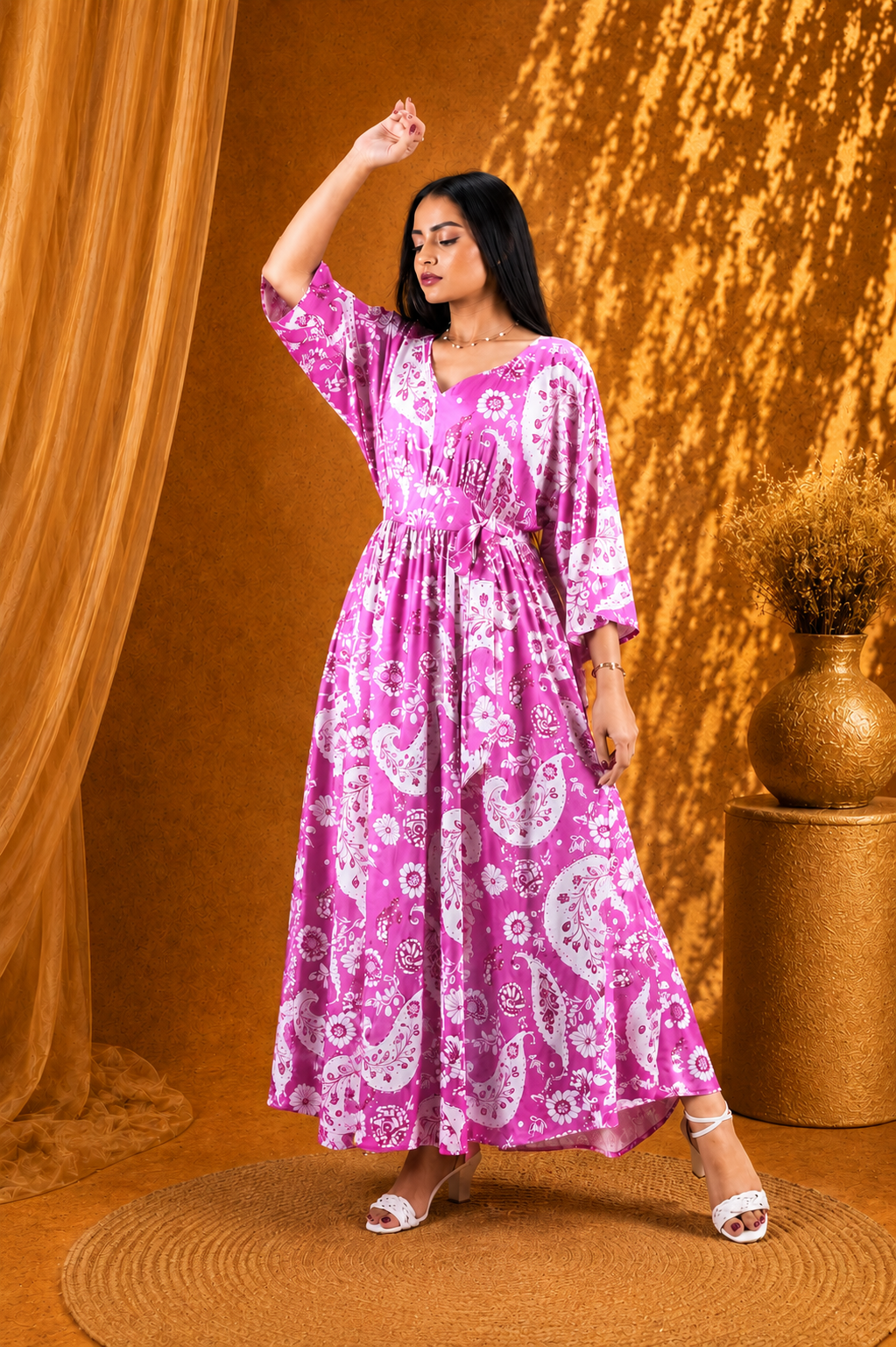 Modern Outfits Anamika Flared Maxi Jurk met Paisleyprint