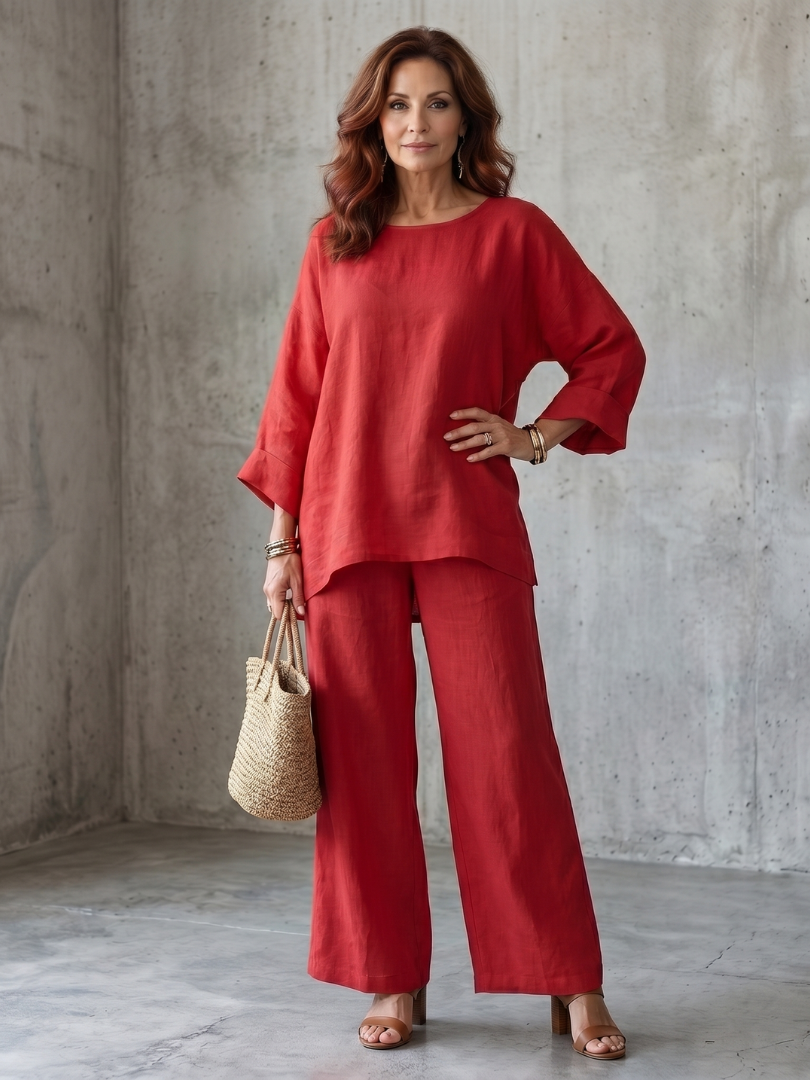 Prue Oversized Tuniek en Wijde Broek Set voor Dames