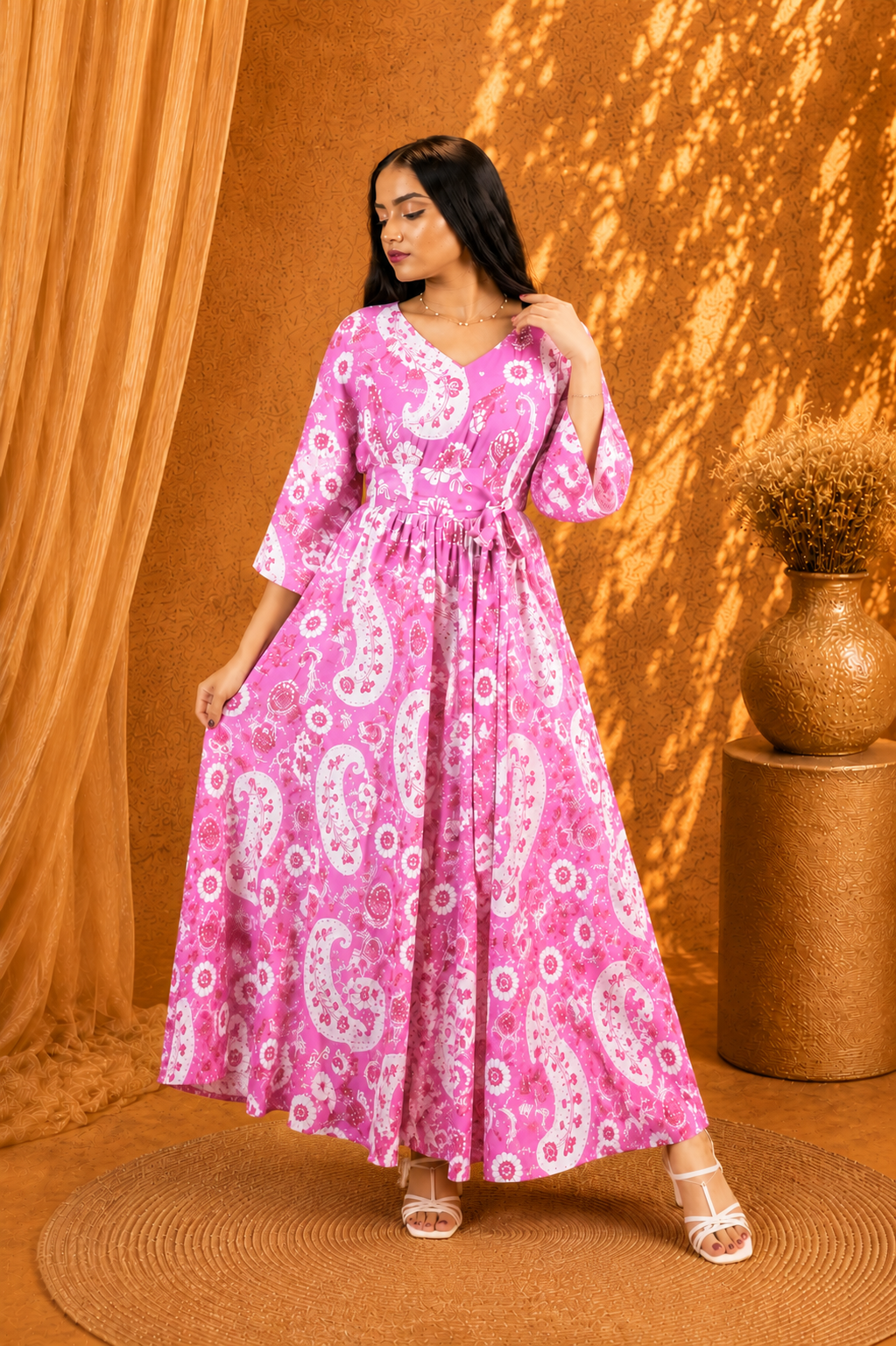 Modern Outfits Anamika Flared Maxi Jurk met Paisleyprint