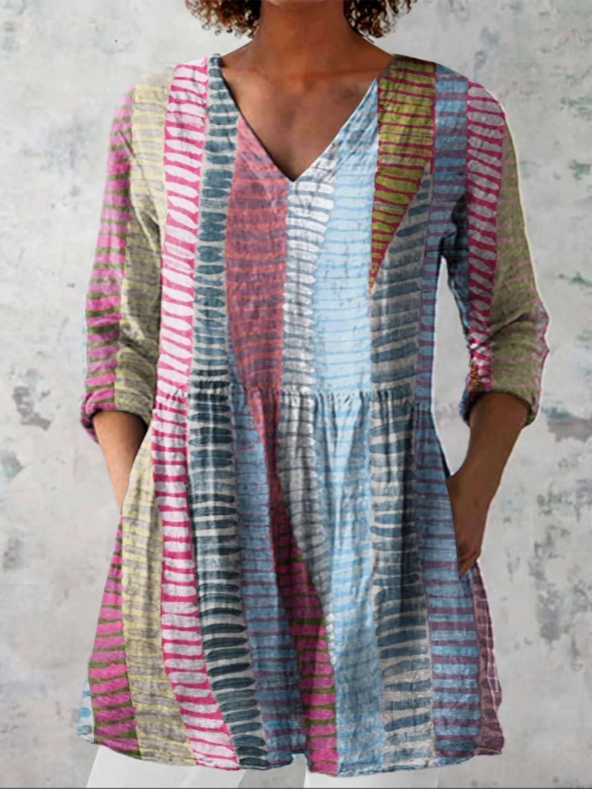 Lange Blouse met V-Hals