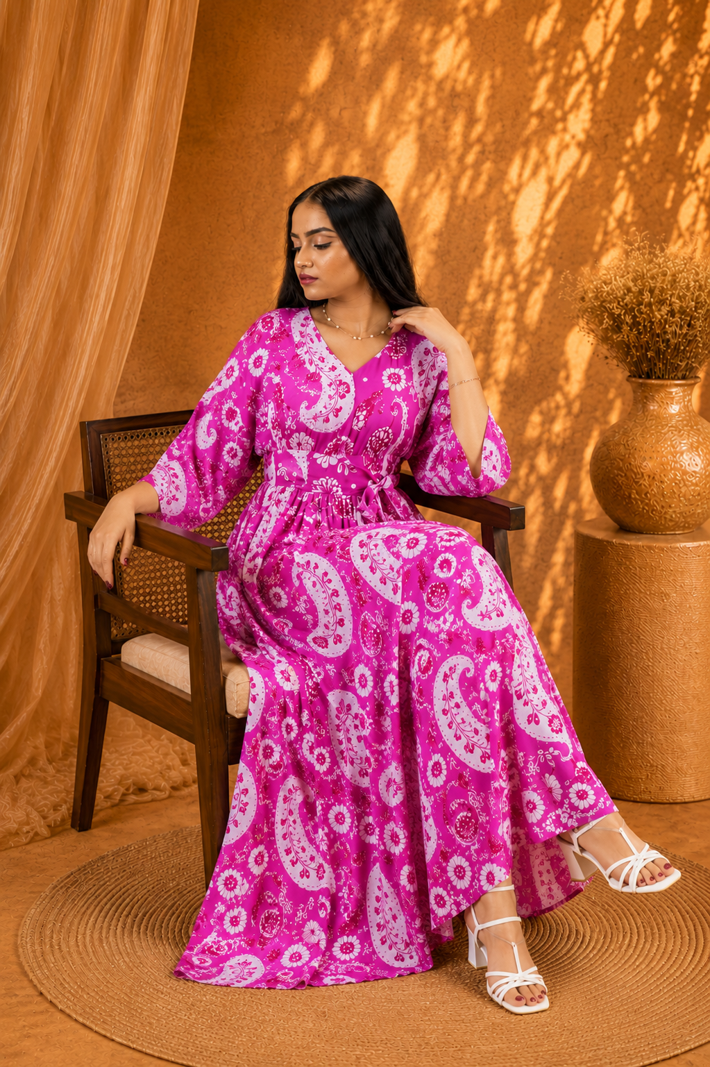 Modern Outfits Anamika Flared Maxi Jurk met Paisleyprint