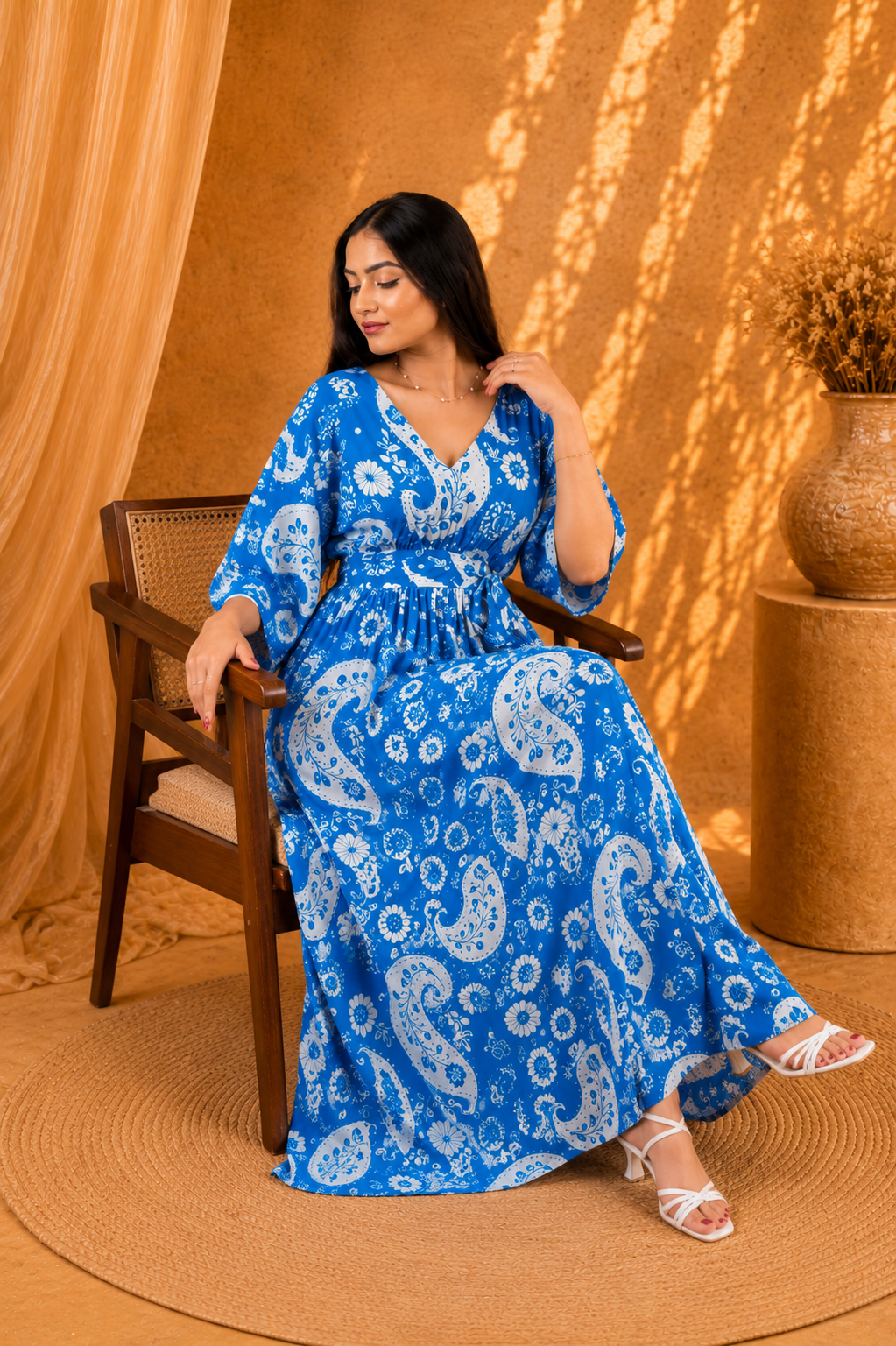 Modern Outfits Anamika Flared Maxi Jurk met Paisleyprint