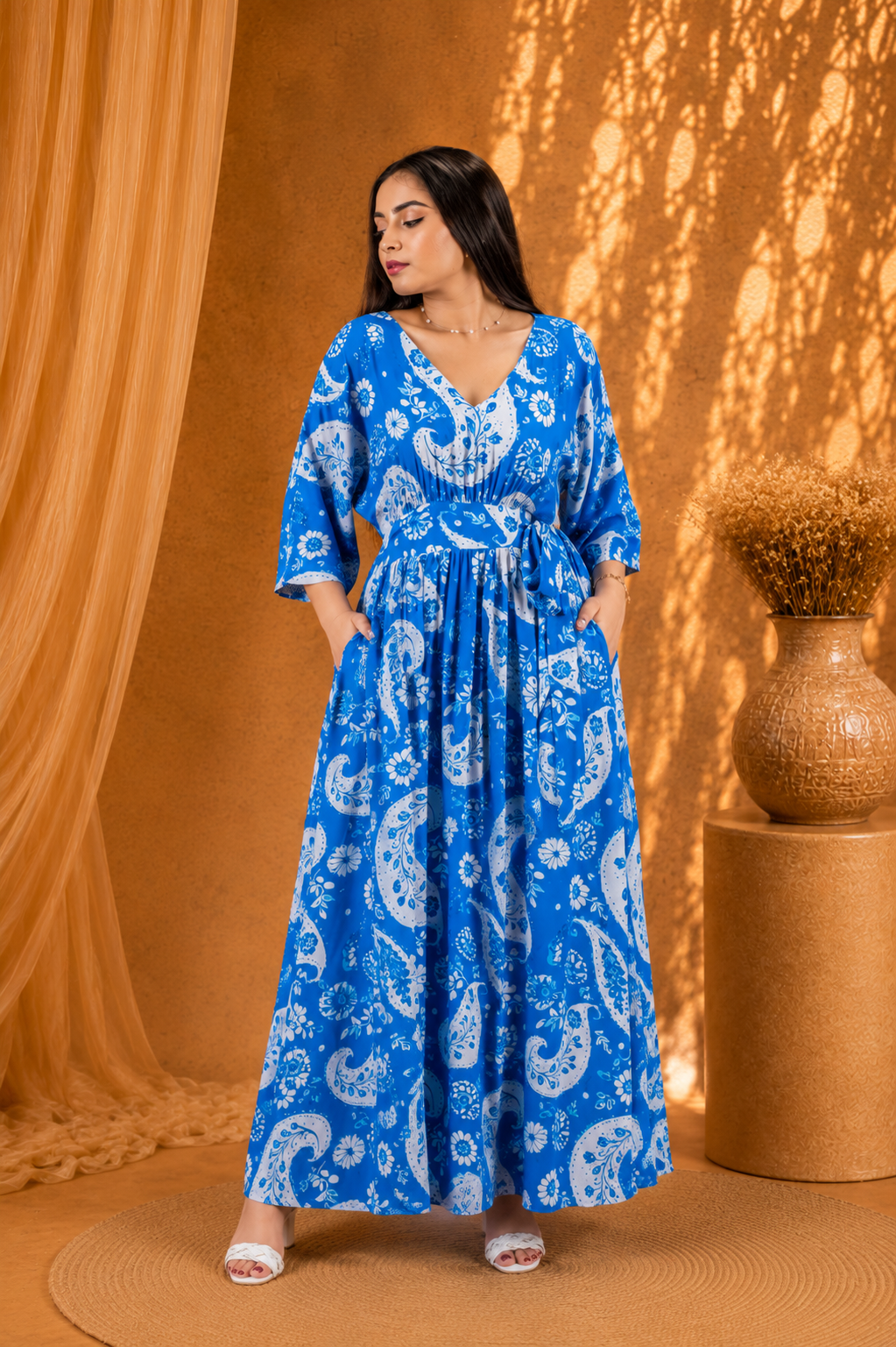 Modern Outfits Anamika Flared Maxi Jurk met Paisleyprint