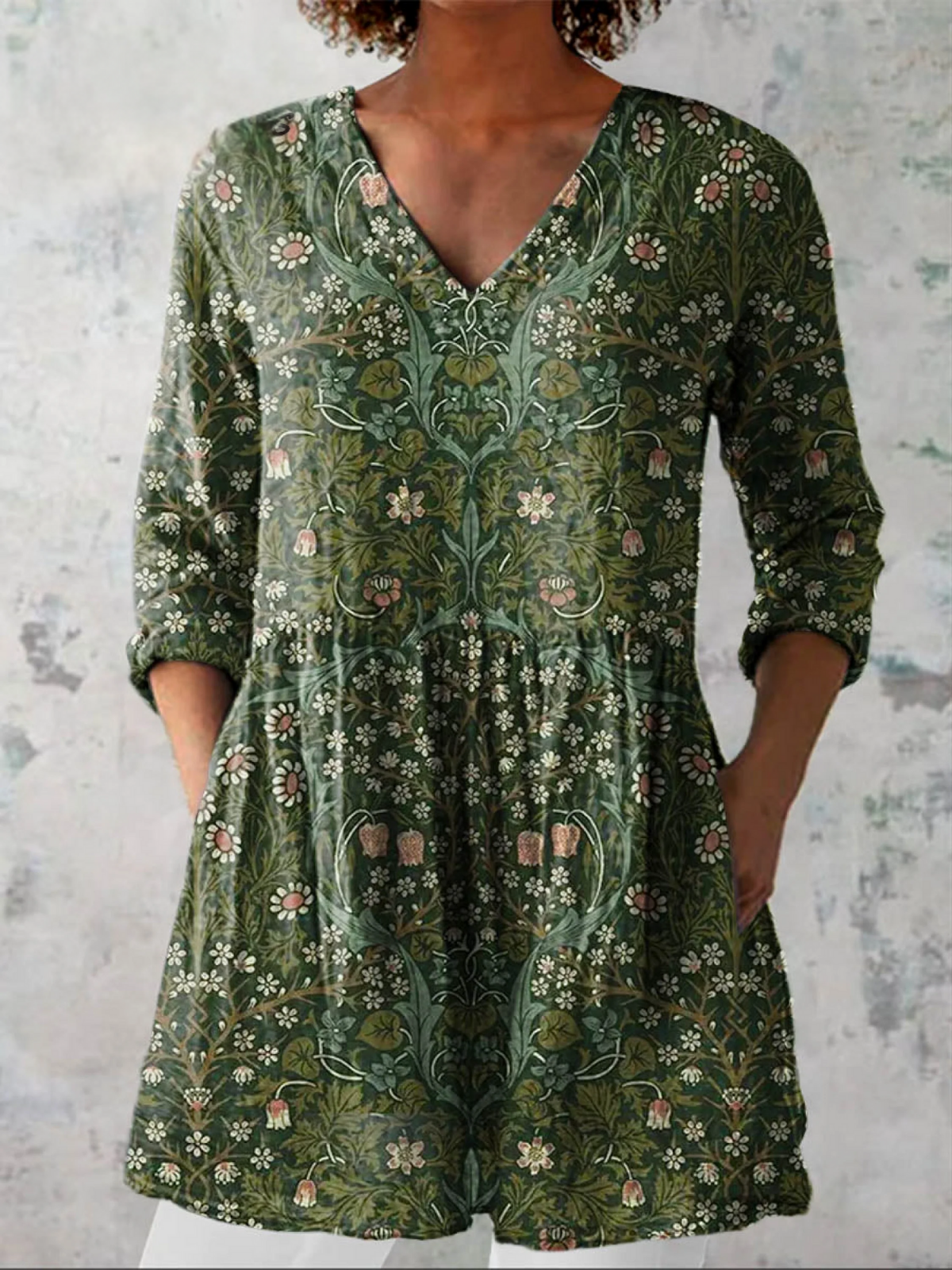 Lange Blouse met V-Hals
