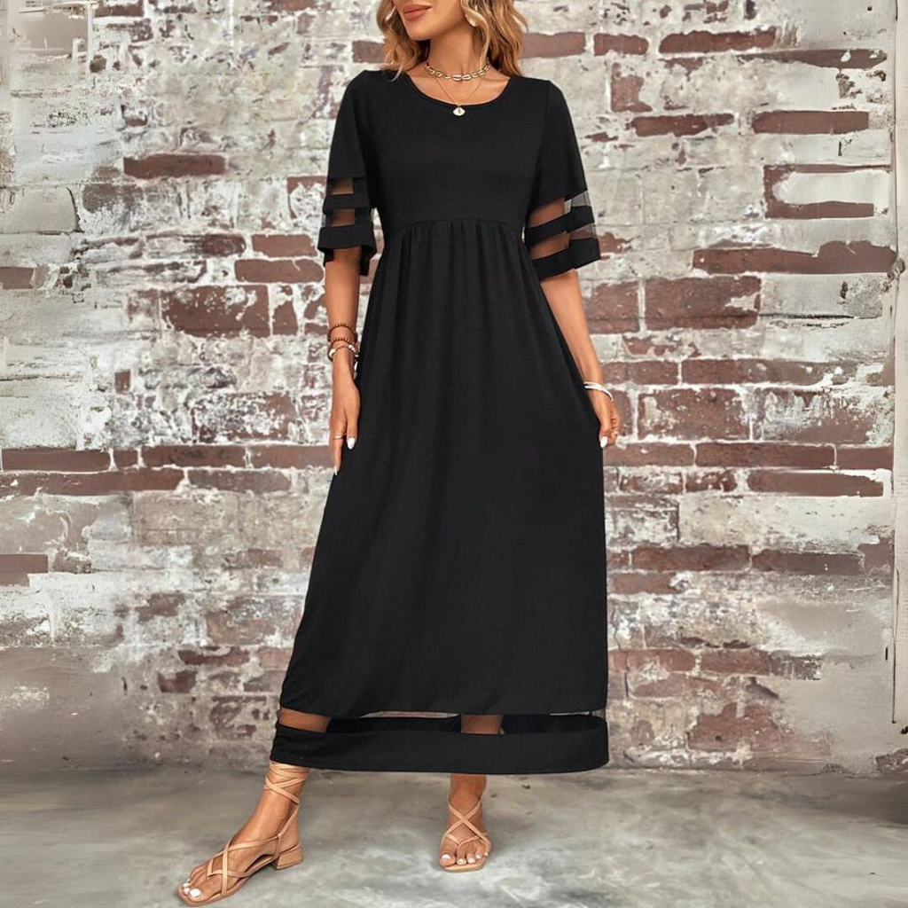 Aubrey Flatterende Midi-Jurk met Buikcorrectie voor Dames, Comfortabel en Elegant