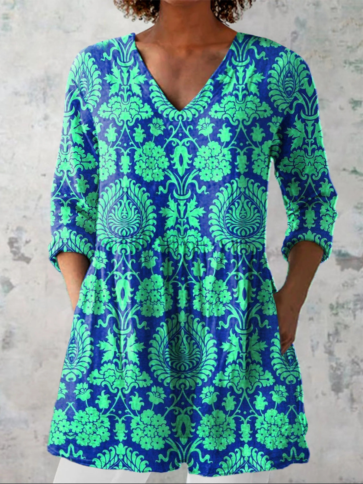 Lange Blouse met V-Hals