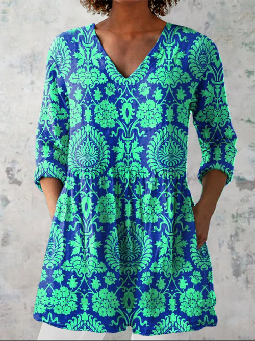 Lange Blouse met V-Hals