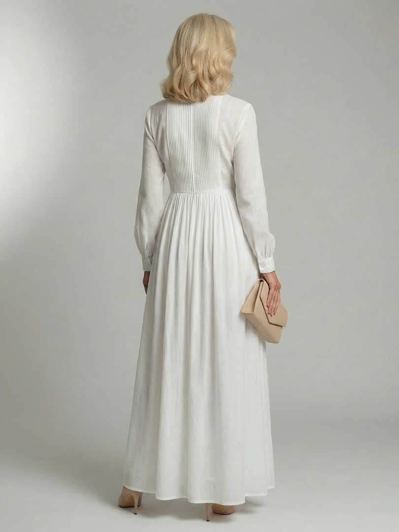 Dames Elegante Soepelvallende Maxi Jurk