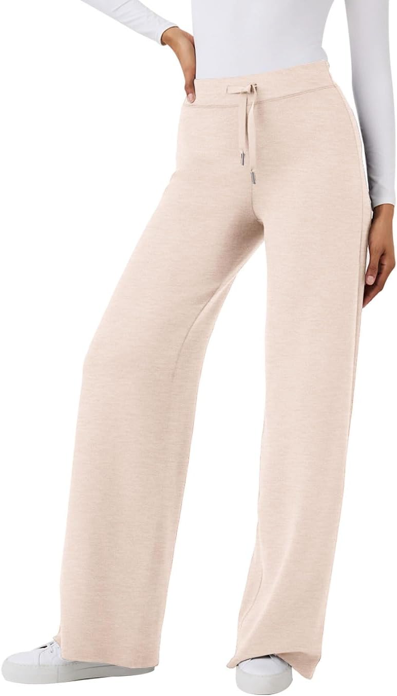 XIEERDUO Dames 2-Delige Lounge Set Half-Zip Sweatshirt Wijde Pijpen
