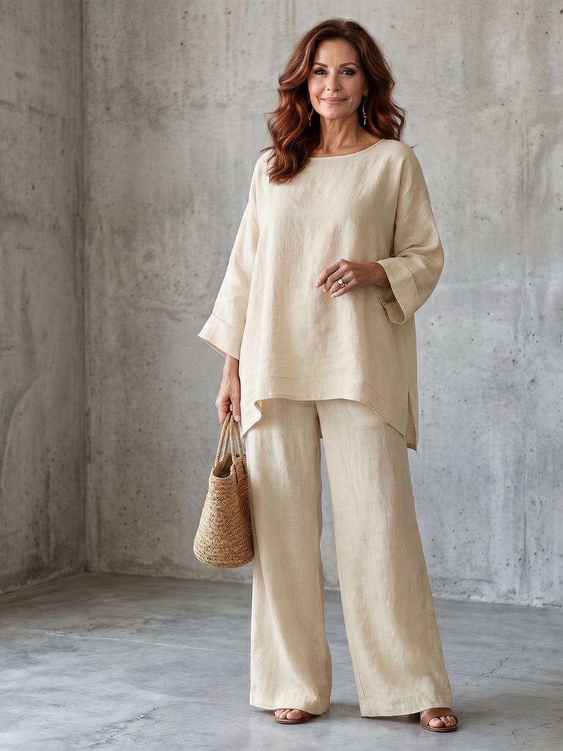 Prue Oversized Tuniek en Wijde Broek Set voor Dames