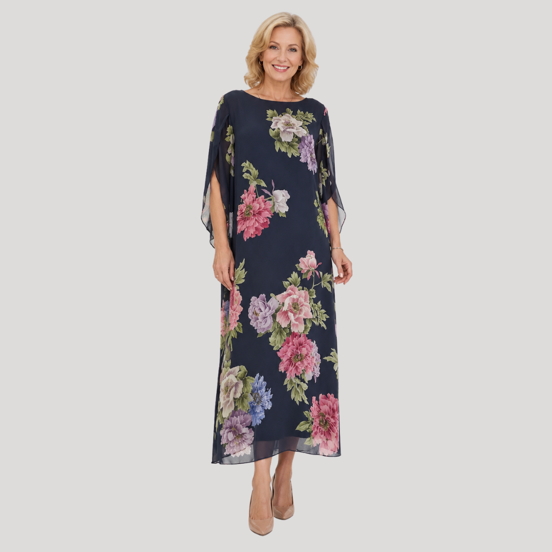 Midnight Bloom Maxi-jurk met Bloemenprint