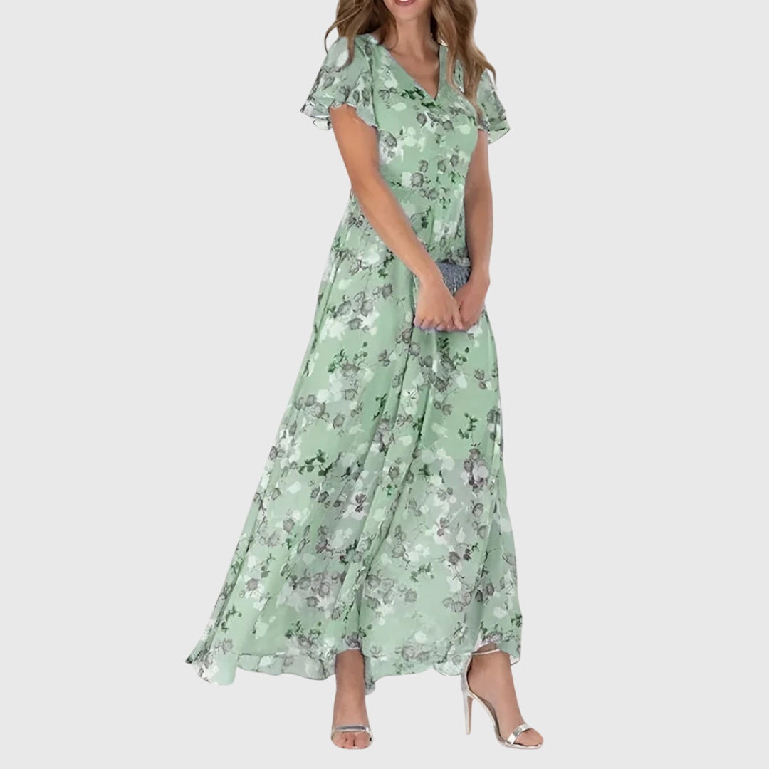 Women's Elegant Figure Flattering Midi Dress