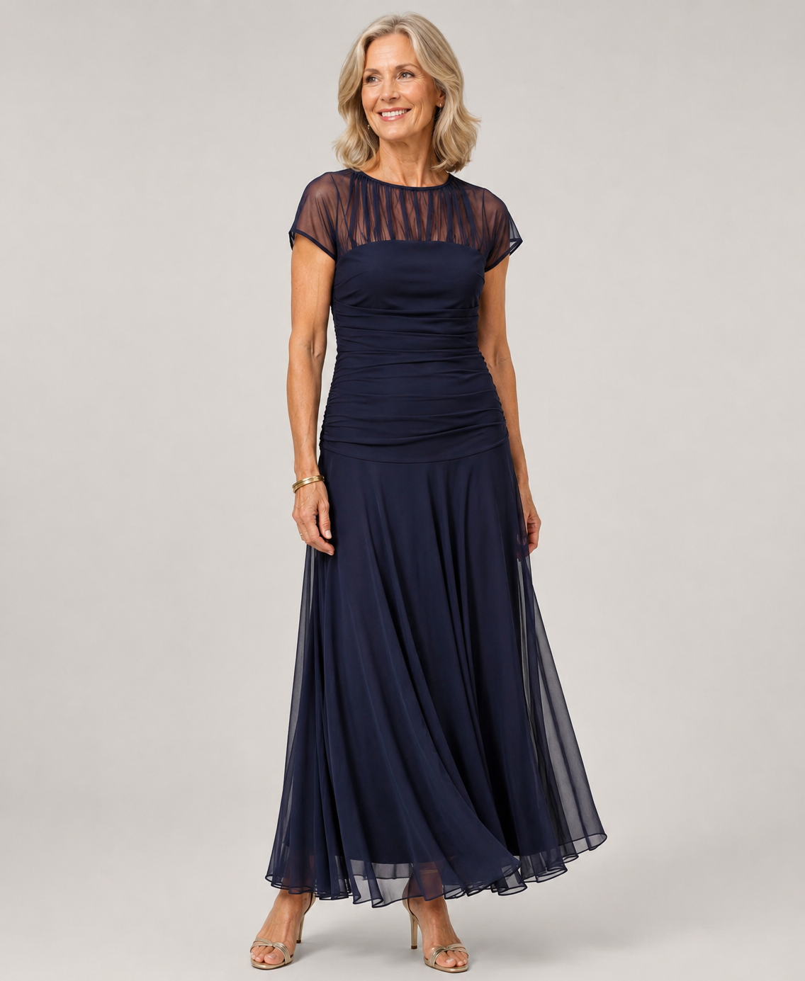 Dames Elegante Chiffon Maxi Jurk