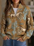 Perpetua™ Paard en Cactus, Rits Cardigan