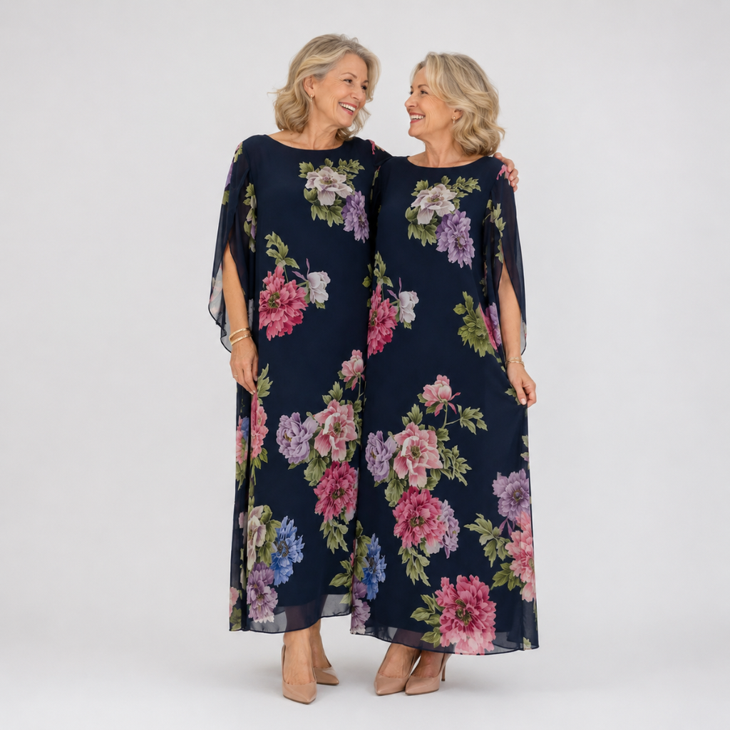Midnight Bloom Maxi-jurk met Bloemenprint