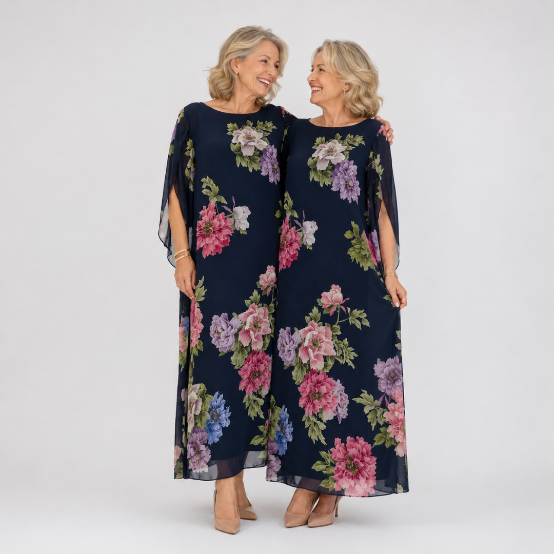 Midnight Bloom Maxi-jurk met Bloemenprint