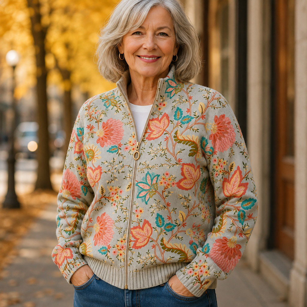 Harper, Hazel & Hannah Xanthe, Vintage, Gebloemde Tuinprint, Cardigan