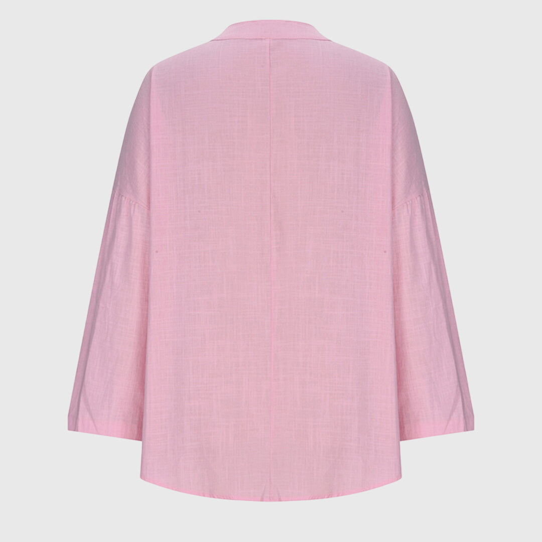 Lenara Flowy Elegant Long Sleeve Beach Shirt