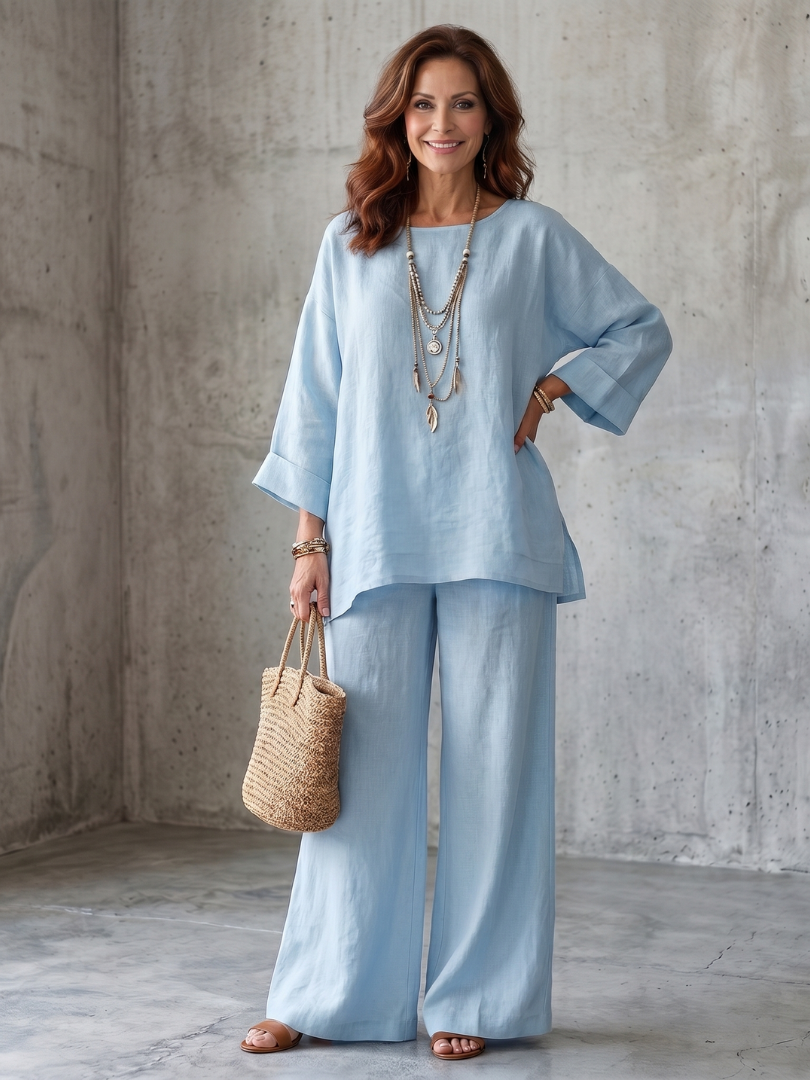 Prue Oversized Tuniek en Wijde Broek Set voor Dames