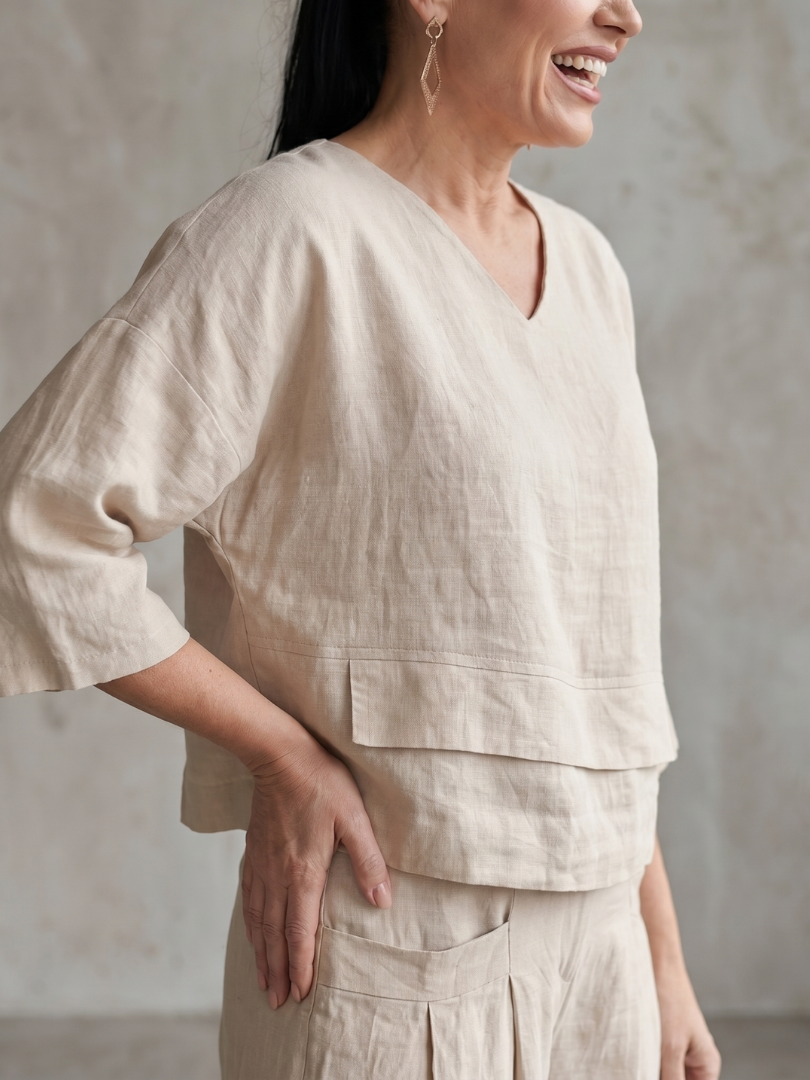 River Gelaagde Top en Wide Leg Broek Set