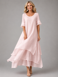 Dames Elegante Soepelvallende Maxi Jurk