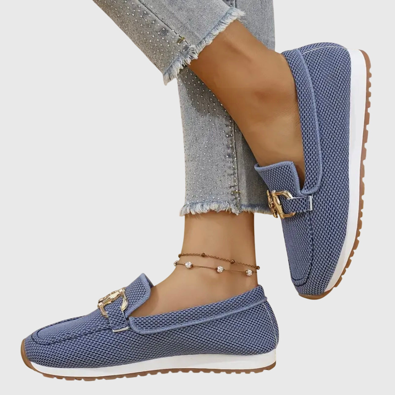 Susana Orthopedische Loafers met Horsebit Detail, Blauw
