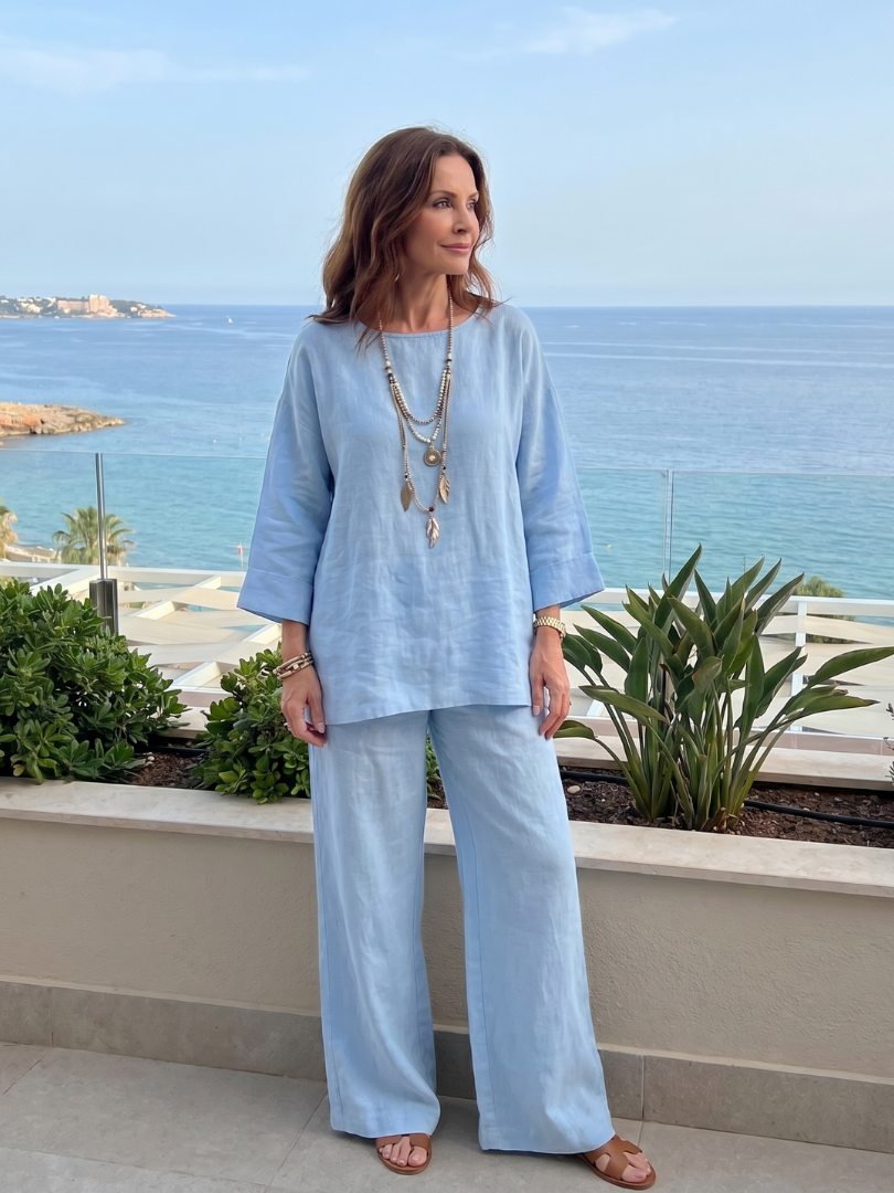 Prue Oversized Tuniek en Wijde Broek Set voor Dames