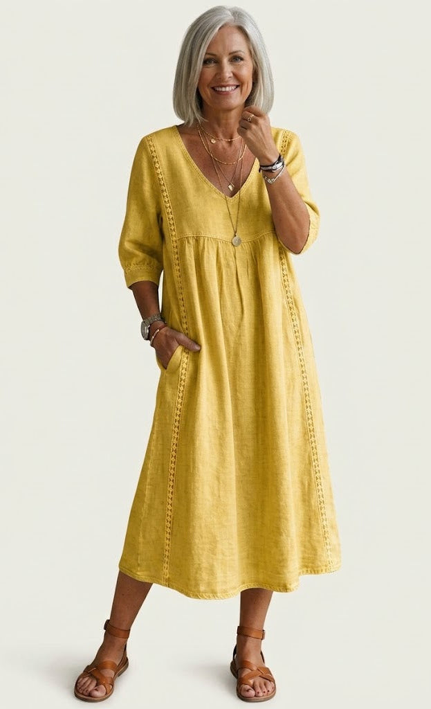 Dames Elegante A-Lijn Maxi Jurk