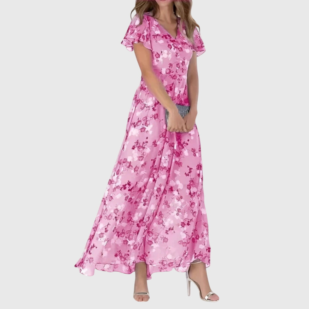 Women's Elegant Figure Flattering Midi Dress