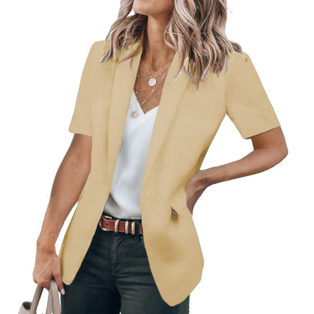 Madison Boutique LISANNE Dames Casual Blazer met Korte Mouwen