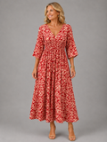 Dames Elegante Luchtige Bohemian Midi Jurk