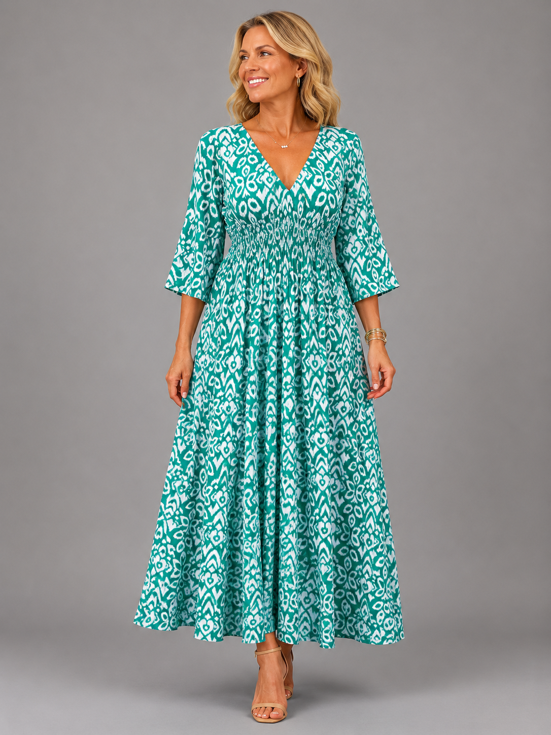 Dames Elegante Luchtige Bohemian Midi Jurk