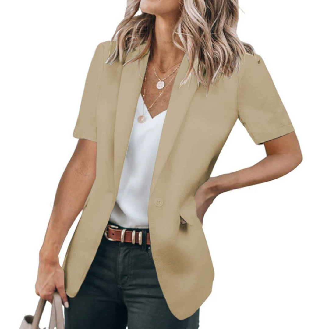 Madison Boutique LISANNE Dames Casual Blazer met Korte Mouwen
