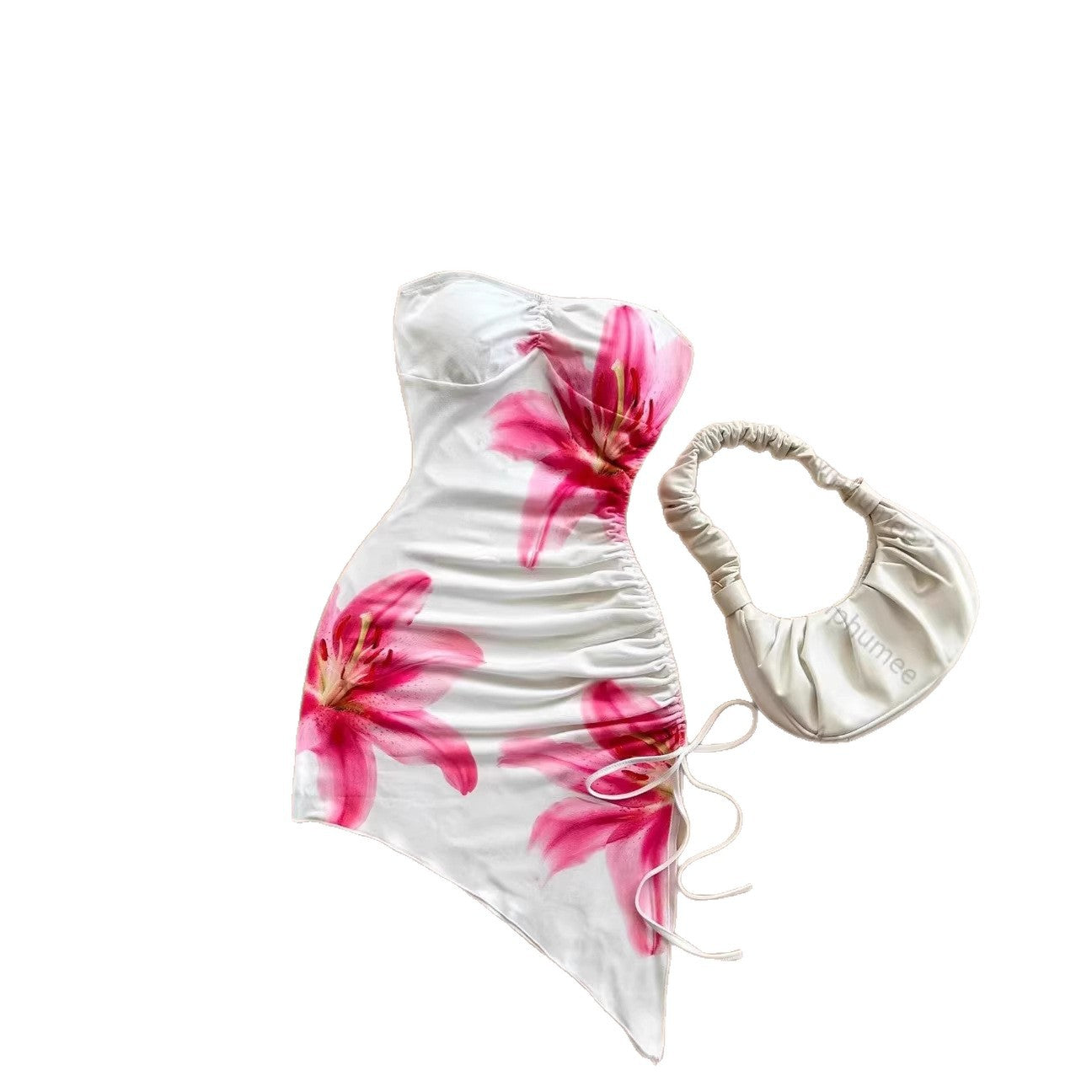 Sexy Bloemenprint Bodycon Jurk met Spaghettibandjes voor Dames Strandstijl