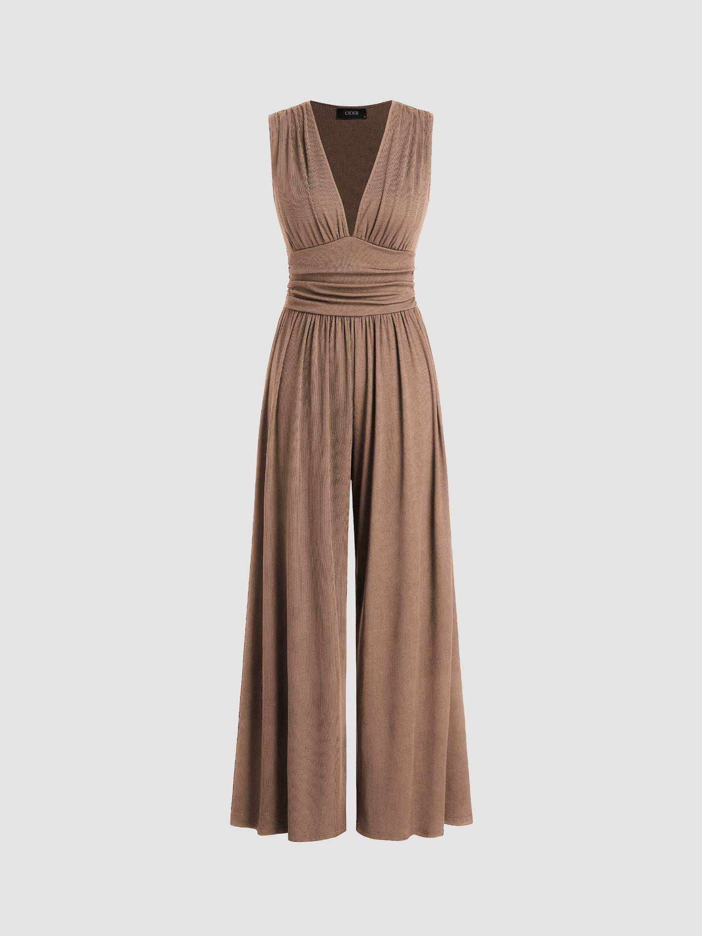 Charity Elegante Mouwloze Jumpsuit met Wijde Pijpen voor Dames