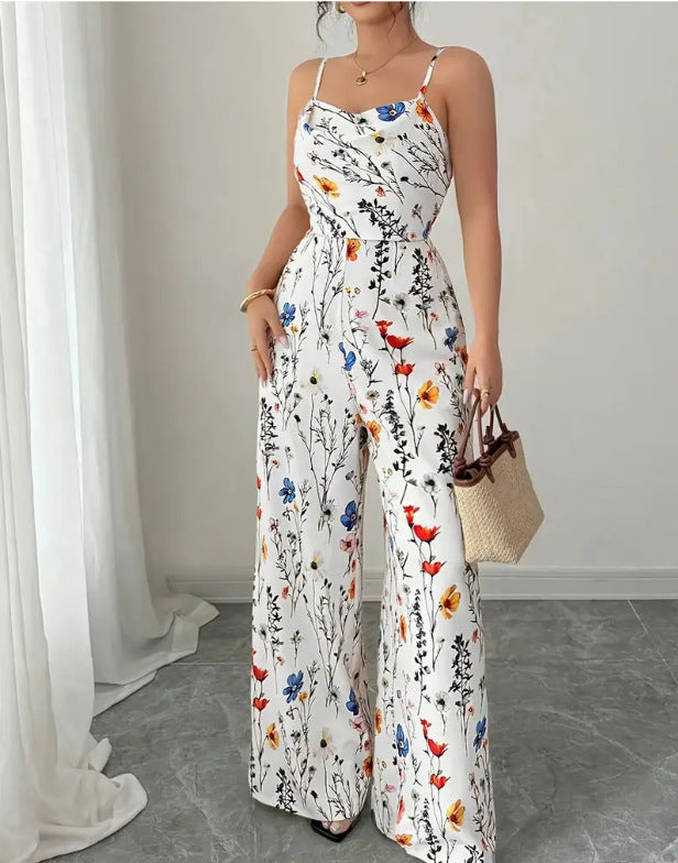 Jumpsuit met Bloemenprint Strapless Sexy Slimming Overall Zomer