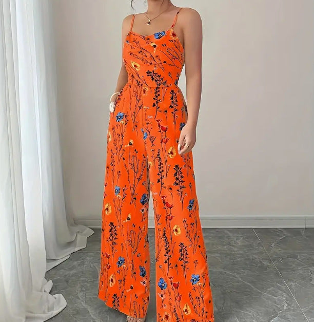 Jumpsuit met Bloemenprint Strapless Sexy Slimming Overall Zomer