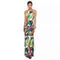 Sexy Maxi-jurk met Visstaart en Geverfde Riem voor Dames