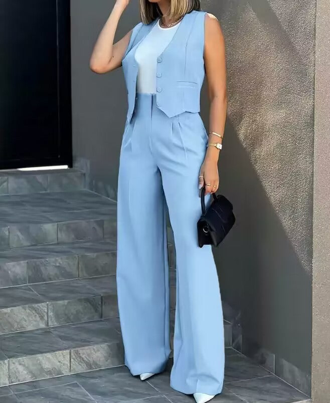 Klassiek Damespak Set met Vest, Colbert en Broek