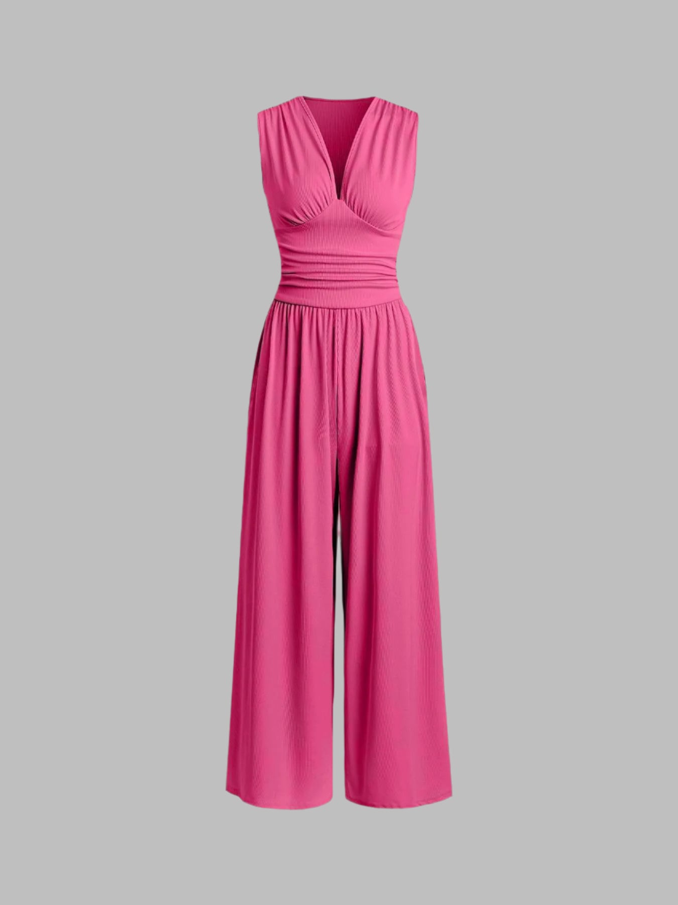 Charity Elegante Mouwloze Jumpsuit met Wijde Pijpen voor Dames