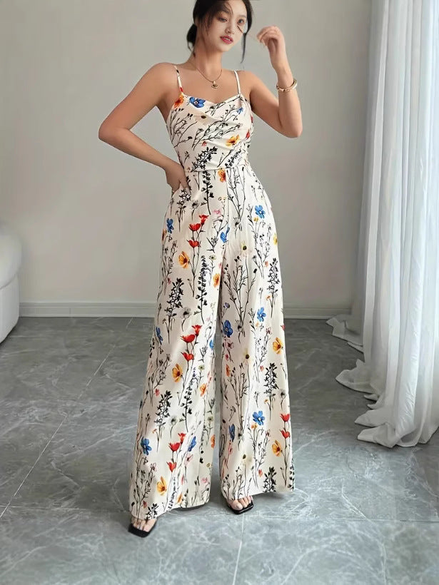 Jumpsuit met Bloemenprint Strapless Sexy Slimming Overall Zomer