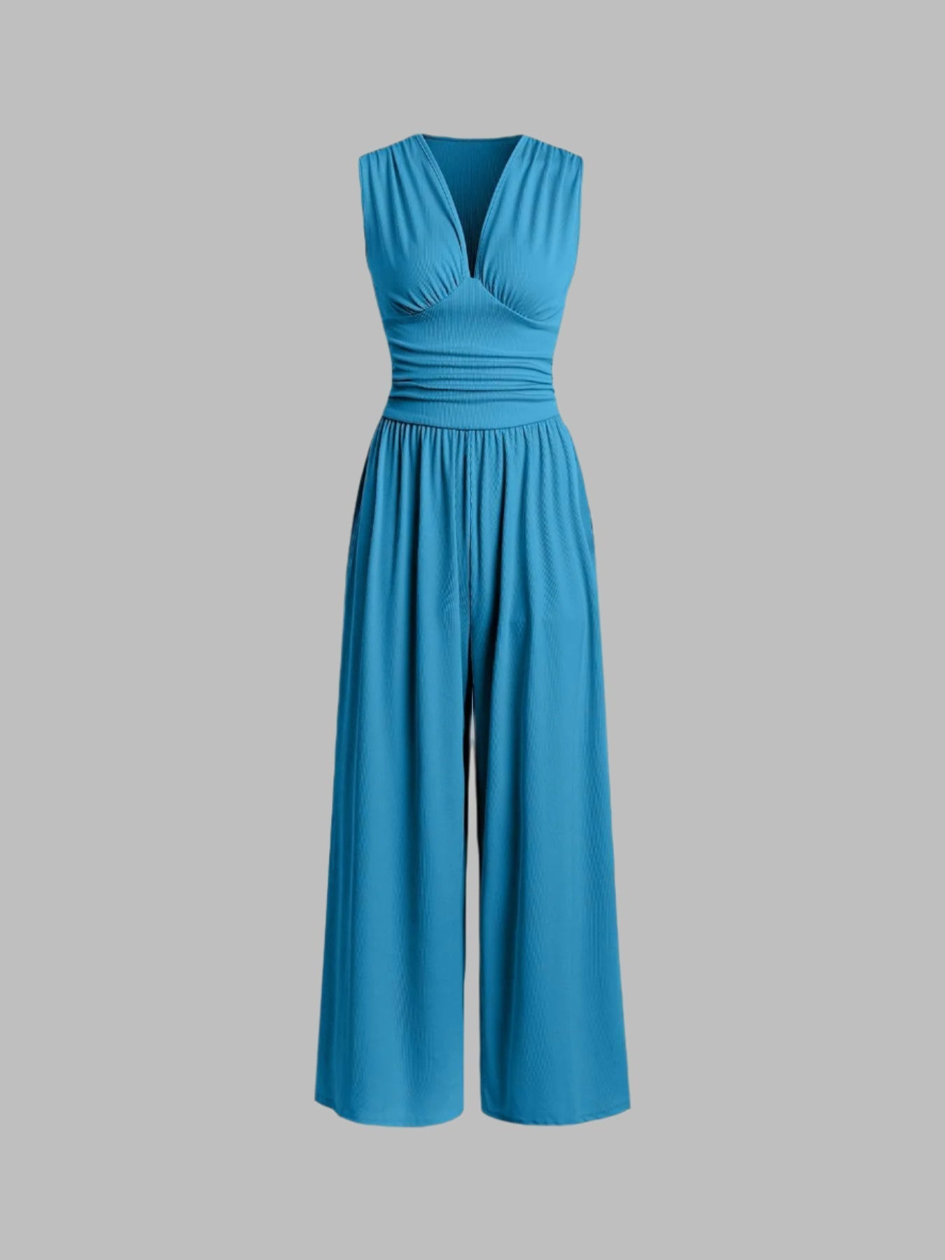 Charity Elegante Mouwloze Jumpsuit met Wijde Pijpen voor Dames