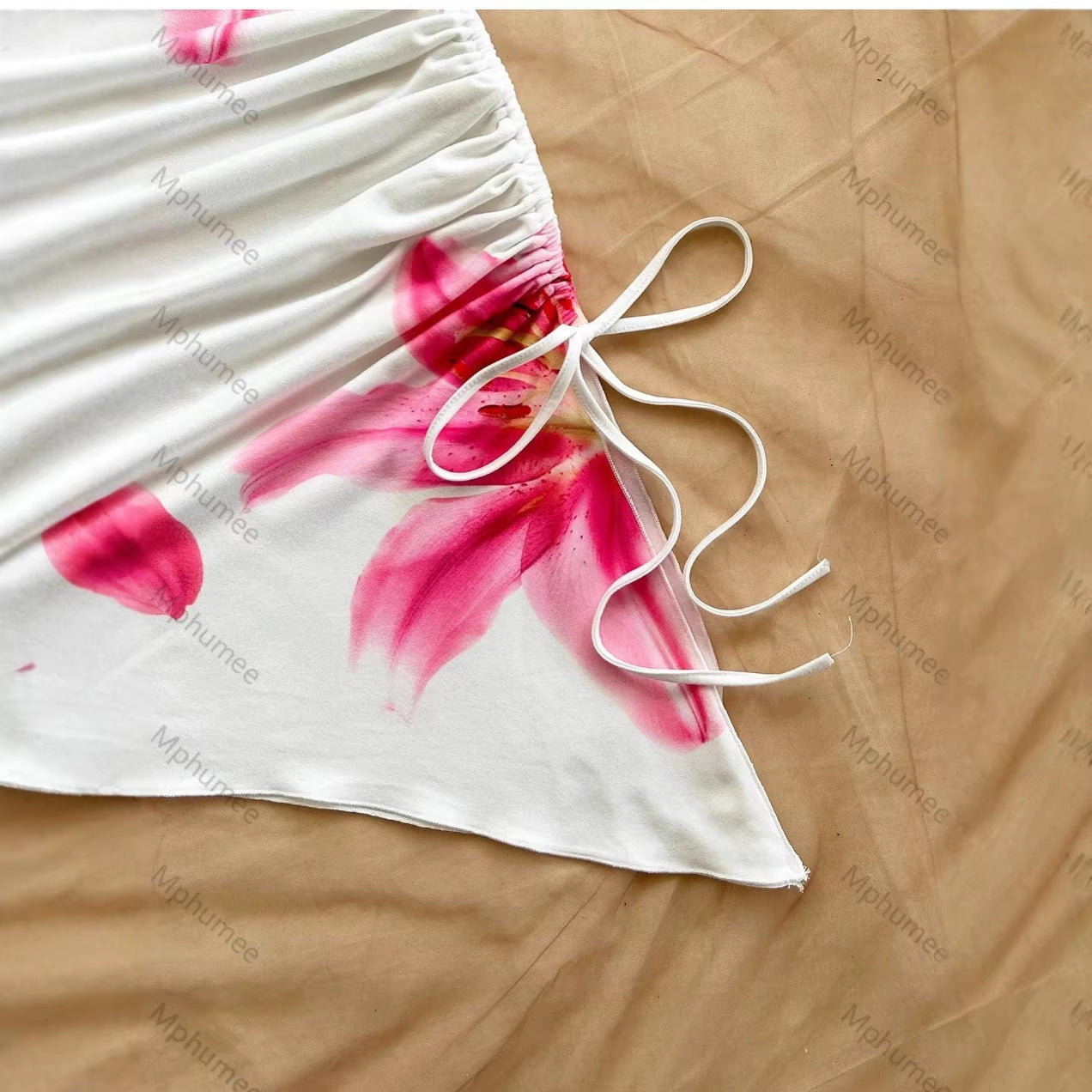 Sexy Bloemenprint Bodycon Jurk met Spaghettibandjes voor Dames Strandstijl