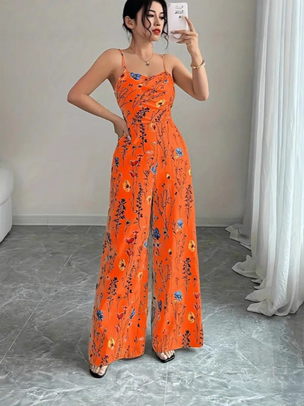 Jumpsuit met Bloemenprint Strapless Sexy Slimming Overall Zomer