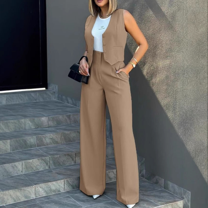Klassiek Damespak Set met Vest, Colbert en Broek