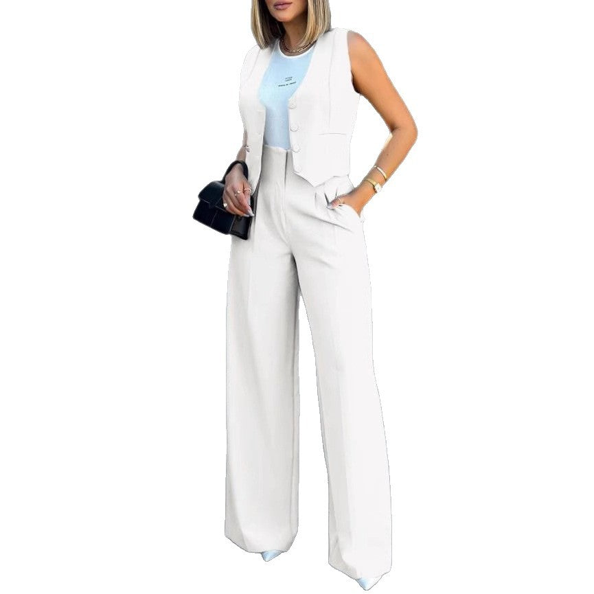 Klassiek Damespak Set met Vest, Colbert en Broek